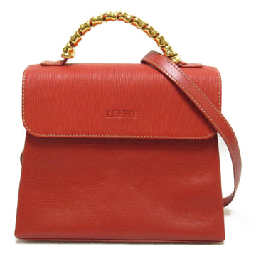 LOEWE Velascus Shoulder Bag Red leather 32131