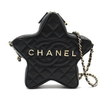 CHANEL Star ChainShoulder Black Lambskin [sheep leather] AS4579