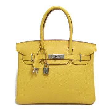 HERMES Birkin 30 handbag Yellow Soleil Togo leather leather