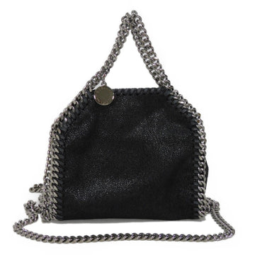 STELLA MCCARTNEY Shoulder Bag Falabella Micro Tote Fabric Cut Chain Black 700227 W9132 1000 Women's