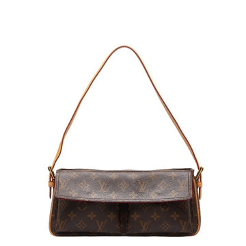 LOUIS VUITTON Monogram Vivacite MM Shoulder Bag Handbag M51164 Brown PVC Leather Women's