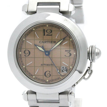 CARTIERPolished  Pasha C Steel Automatic Unisex Watch W31024M7 BF571676