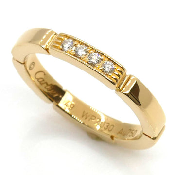 CARTIER K18YG Yellow Gold Maillon Panthere 4P Diamond Ring B4080349 49 3.8g Ladies