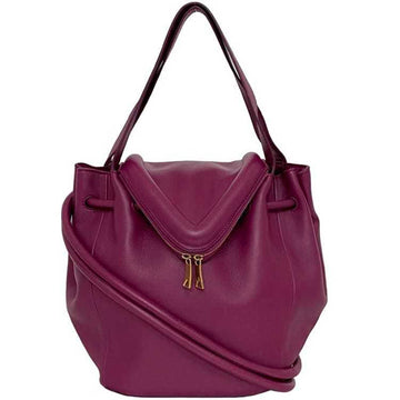 BOTTEGA VENETA 2way Bag Purple Beak f-20163 Leather  Shoulder Handbag Ladies