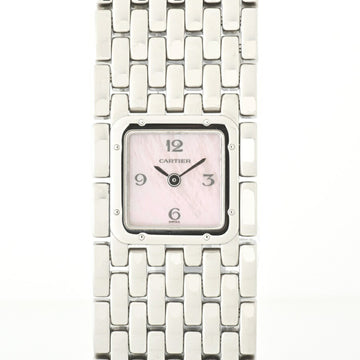 CARTIER Panthere Ruban W61003T9 Pink Shell Quartz Watch E-153768