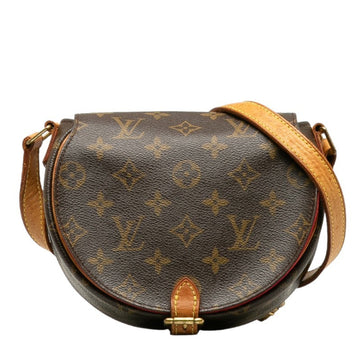 LOUIS VUITTON Monogram Tamburan Shoulder Bag M51179 Brown PVC Leather Women's