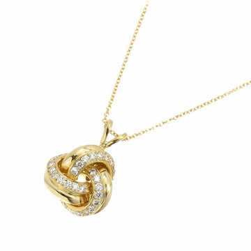 TIFFANY&Co. Diamond Necklace 40cm K18 YG Yellow Gold 750