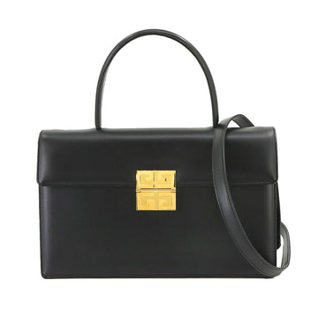 GIVENCHY 2way hand shoulder bag leather black gold hardware Hand Bag
