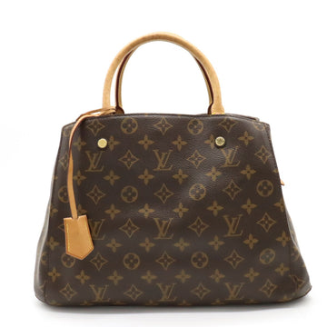 LOUIS VUITTON Monogram Montaigne MM Handbag Tote Bag Shoulder M41056