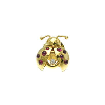 CHOPARD Ladybug Brooch 2186 Yellow Gold [18K] Diamond,Ruby Brooch Gold
