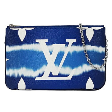 LOUIS VUITTON Bag LV Escale Women's Shoulder Pochette Double Zip Blue M69124 Chain Compact