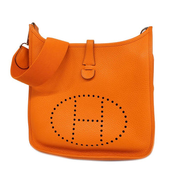 HERMES Shoulder Bag Evelyn 3PM L Taurillon Clemence Orange Women's