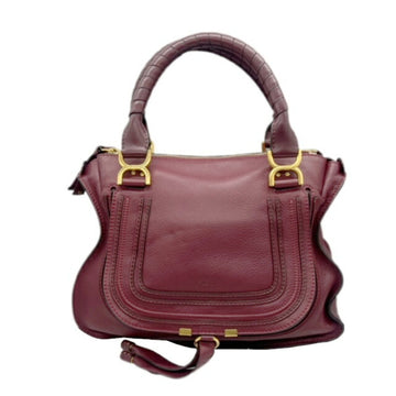 CHLOeChloe  Handbag Mercy Leather Bordeaux Wine Red Ladies