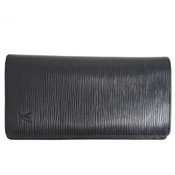 LOUIS VUITTON Portefeuille Brazza Epi Leather Black M61816 Bi-fold Long Wallet Men's