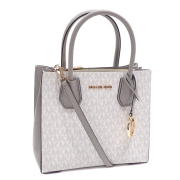 MICHAEL KORS Handbag Women's White Gray PVC Leather 35S1GM9M2B Shoulder Mercer A6047035