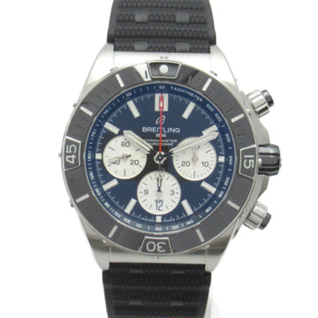 BREITLING Super Chronomat Wrist Watch Wrist Watch AB0136 Mechanical Automatic Black Stainless Steel Rubber belt AB0136