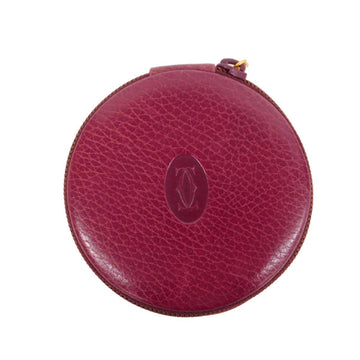 CARTIER Pouch Must Leather Red Ladies