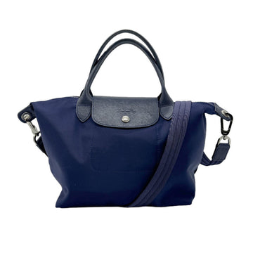 LONGCHAMP Handbag Shoulder Bag Pliage Nylon Navy Women's z0653