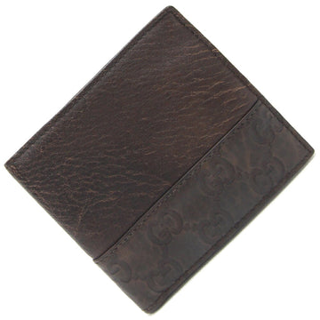 GUCCI Bi-fold Wallet ssima 256418 Dark Brown Leather Compact Men's