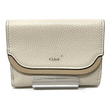 CHLOeChloe  Ivory Leather Tri-fold Wallet for Women