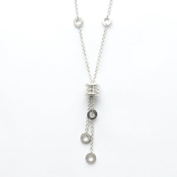 BVLGARI B.zero1 White Gold [18K] No Stone Men,Women Fashion Pendant Necklace [Silver]