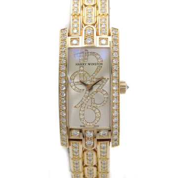HARRY WINSTON Avenue C Mini Wrist Watch Wrist Watch 332LQR Quartz Silver K18PG[Rose Gold] diamond 332LQR
