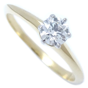 TIFFANY&Co.  Solitaire Ring, Single Diamond 0.23ct, H.VS1, K18YG, Yellow Gold x Platinum, 291764