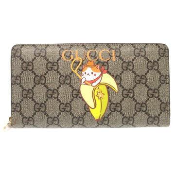 GUCCI 701060 GG Supreme Bananya collaboration beige round long wallet 0075 6B0075SZI5