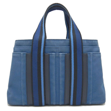 HERMES Troca Horizontal PM Tote Bag Canvas x Leather Blue 251567