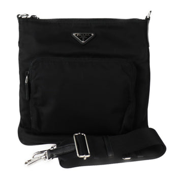 PRADA Crossbody Bag Shoulder 1BH716 Nylon Black Triangle