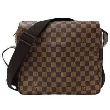 LOUIS VUITTON Damier Shoulder Bag for Men Naviglio N45255 Brown