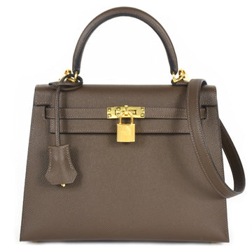 HERMES Kelly 25, Outer Stitched Handbag, Epsom Leather, B Stamp [Manufactured in 2023]