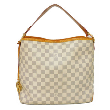 LOUIS VUITTON Shoulder Bag Delightful PM Checkered Pattern Ivory Pink Charm Damier Azur N41447 Women's