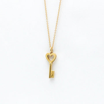 TIFFANY Heart Key Necklace Pink Gold [18K] No Stone Men,Women Fashion Pendant Necklace [Pink Gold]