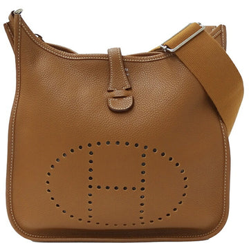 HERMES Bag Women's Evelyn 3 Trois Shoulder Taurillon Clemence Gold Brown N Stamp Going Out