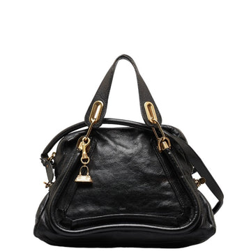 CHLOeChloe  Paraty Handbag Shoulder Bag Black Leather Women's