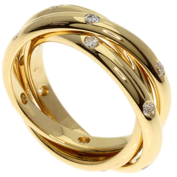 TIFFANY & Co. Dots Ring, 3-row diamond ring, 18K yellow gold, for women,