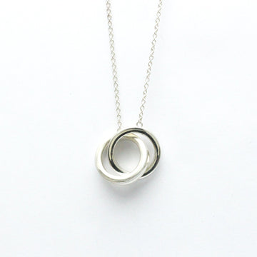 TIFFANY Interlocking Necklace Silver 925 No Stone Men,Women Fashion Pendant Necklace [Silver]