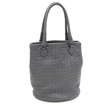 BOTTEGA VENETA Handbag Intrecciato 225166 Grey Leather Tote Bucket Type Women's