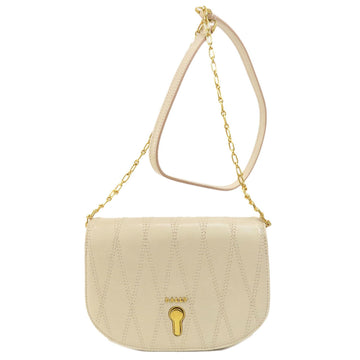 BALLY Chain Shoulder Bag Leather Women's