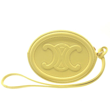 CELINE Triomphe 10I483 Leather Yellow Coin Case 0108  6B0108AAA5