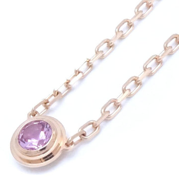 CARTIER Amour Necklace 1P Pink Sapphire Diamant Legende B7218400 K18PG Gold 291629