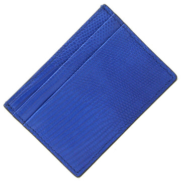 BURBERRY Card Case Blue Leather Pass Women's Men's