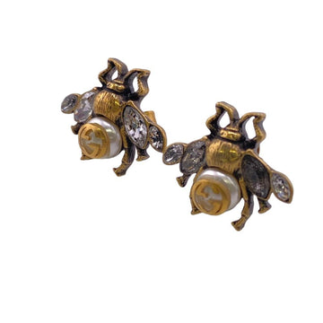 GUCCI Bee Interlocking G Earrings Gold Women's Z0006190