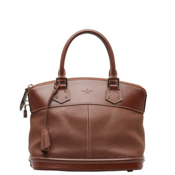 LOUIS VUITTON Suhali Lockit PM Handbag M91889 Sienne Brown PVC Leather Women's