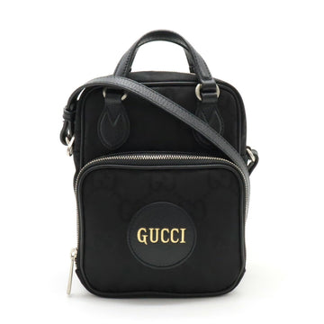 GUCCI Off The Grid Shoulder Bag Pochette Handbag Nylon Canvas Leather Black 625850