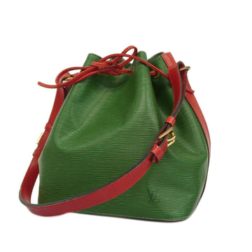LOUIS VUITTON Shoulder Bag Epi Petit Noe M44147 Borneo Green Castilian Red Ladies