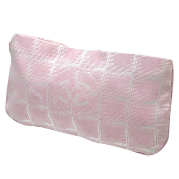 CHANEL Pouch New Travel Line Pink Jacquard, Nylon 8109175