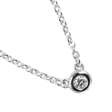 TIFFANY&Co. Visor Yard Necklace 925 Silver Diamond Approx. 1.56g I112223027