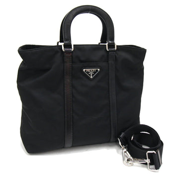 PRADA handbag black nylon women's